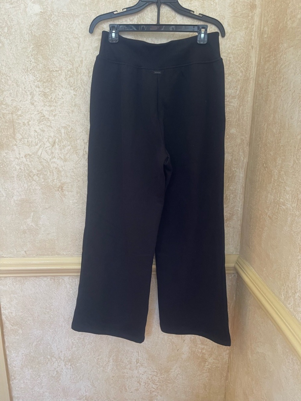 Victoria’s Secret Black Lace Up High Waisted Wide Leg Loungewear Pants Large NWT - Picture 6 of 14